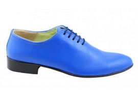 OFERTA marimea 39, 40, 42, 43 - Pantofi barbati office, eleganti din piele naturala ENZO BLUE, LMOD1BLU